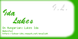 ida lukes business card